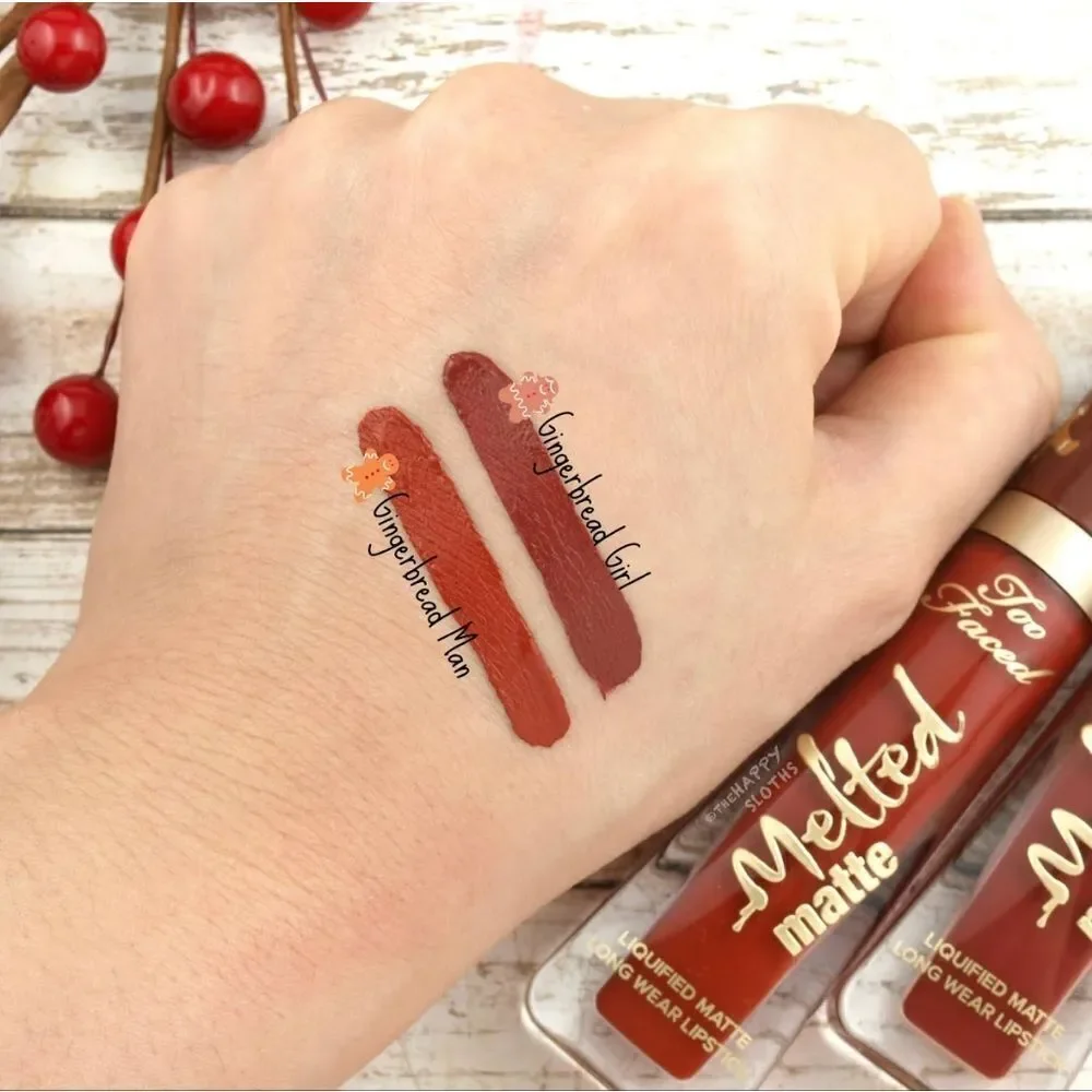 Too Faced Gingerbread Man Melted Matte Liquid Lipstick - No Sting Lip Plumping